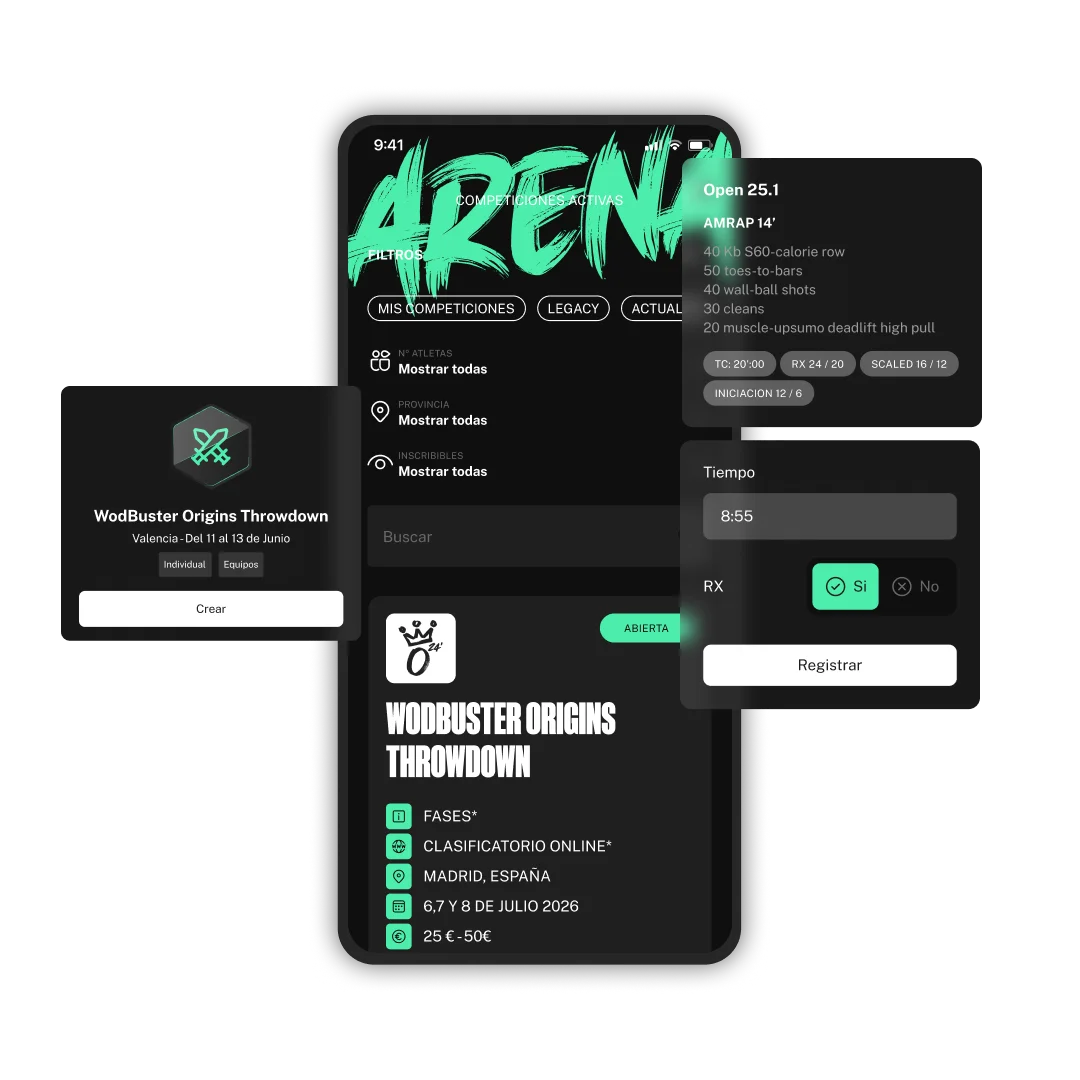 Interfaz de WodBuster Arena