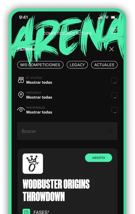 Competición gestionada con WodBuster Arena